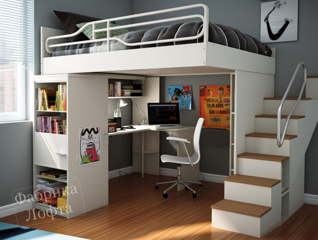 Лофт-кровати с хранением: оптимизация пространства и стильный дизайн